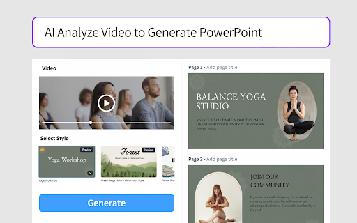 AI PowerPoint Maker - Text, Video, PDF, Web Page to PPT screenshot
