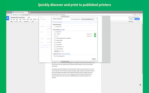 Mobility Print screenshot