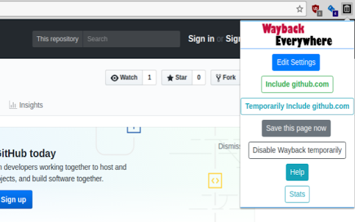Wayback Everywhere screenshot