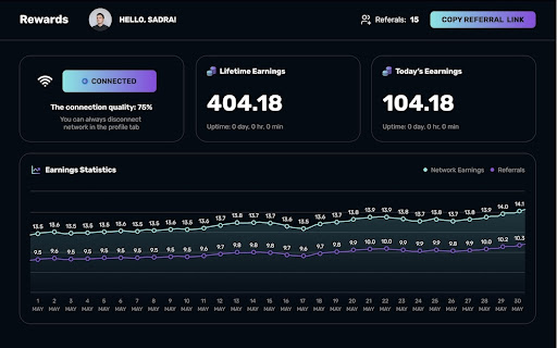 Grid network node screenshot
