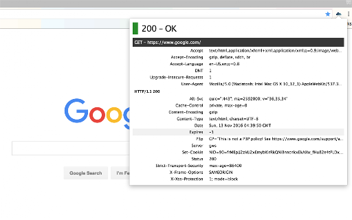 HTTP Headers screenshot