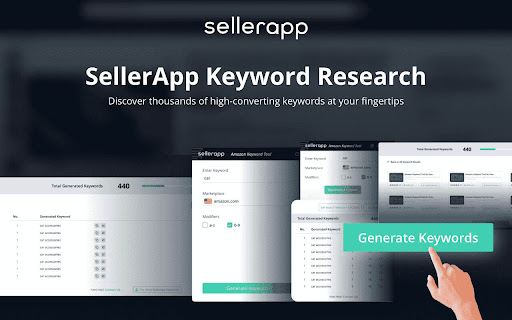 Amazon Keyword Tool for free : SellerApp screenshot