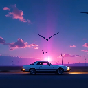 Retro Sunset Drive Live Wallpaper icon