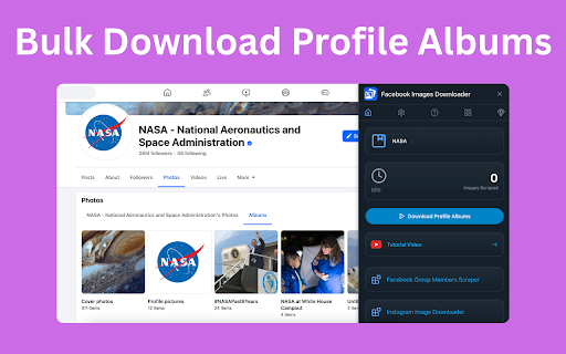 Facebook Images Downloader screenshot