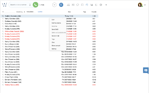 Wildix Collaboration screenshot