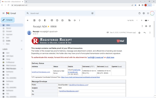 RPost for Gmail screenshot