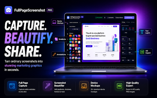 FullPageScreenshot - Custom Screenshots & Advanced Editor screenshot