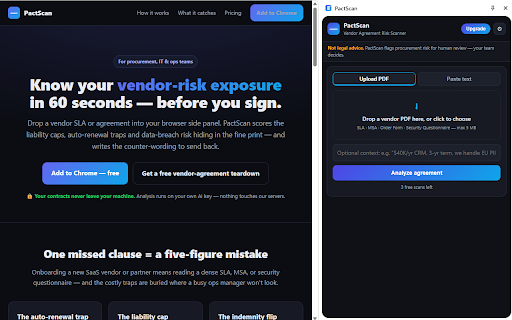 PactScan — Vendor Agreement Risk Scanner screenshot
