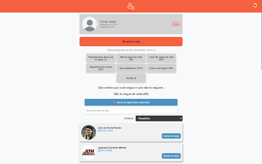 Followers & Unfollowers - Follower Manager screenshot