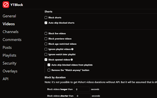YTBlock - Block any content from YouTube™ screenshot