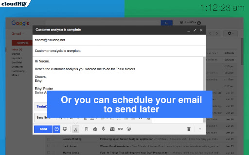 Schedule Email by cloudHQ screenshot