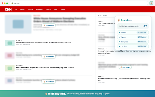 PeaceFeed screenshot