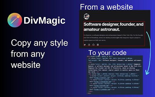 DivMagic - Copy Style from any website screenshot