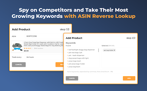 Amazon Keyword Tracker & Reverse Asin Lookup screenshot