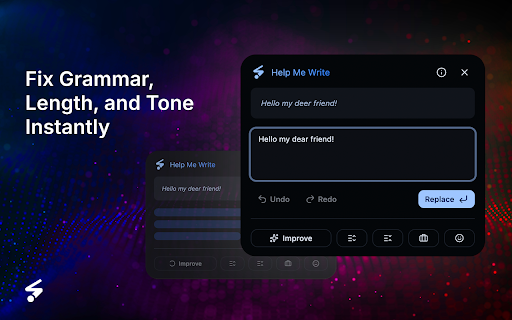 Help Me Write - Grammar Checker and Paraphrase Tool for Google Chrome™ screenshot
