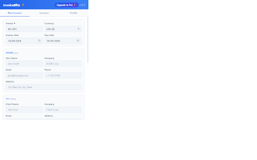 InvoiceBlitz screenshot