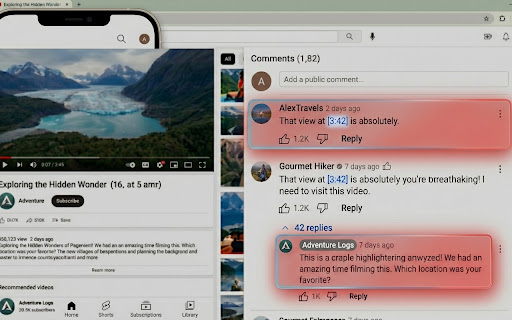 YouTube Comment Highlighter screenshot