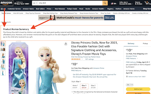 Review Hero, Amazon Product Review Summarizer screenshot