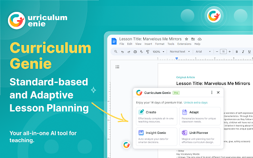 Curriculum Genie screenshot