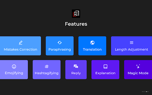 FixMeBot - AI Writing Assistant and Language Tool screenshot