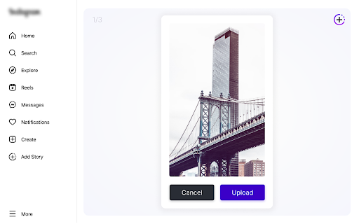Upload to Instagram. StoryTeller screenshot