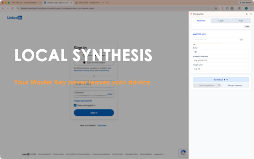 Privacy Bar screenshot