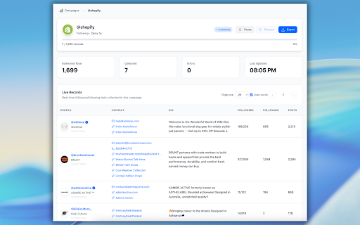 IG Follower Export Tool – Unlimited Free Exports by Scravio screenshot