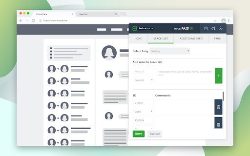 Prime/TalkyTimes/Amour ChatOS chats screenshot