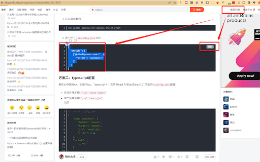 一键复制csdn代码 screenshot