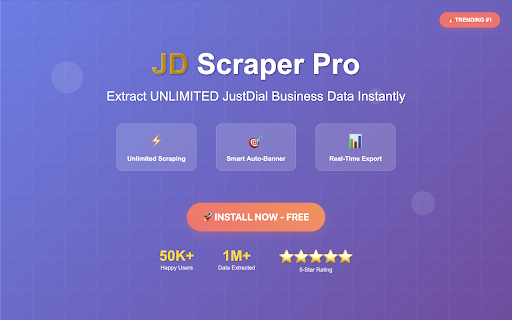 JD Scraper Pro – Unlimited JustDial Data Extractor screenshot