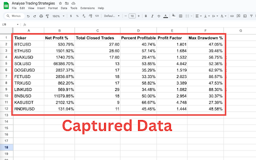 TradingView Data Collector screenshot