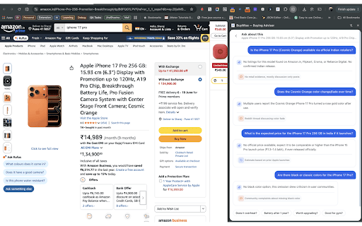BuyWise - AI Purchase Research Advisor screenshot