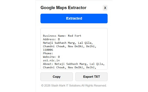 Google Maps Data Extractor by Slash Mark screenshot