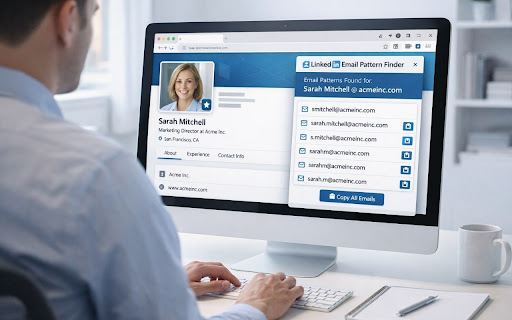 LinkedIn Email Pattern Finder screenshot