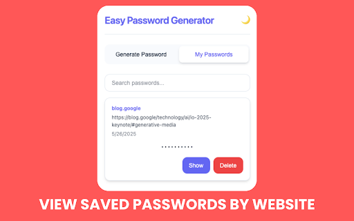 Easy Password Generator screenshot