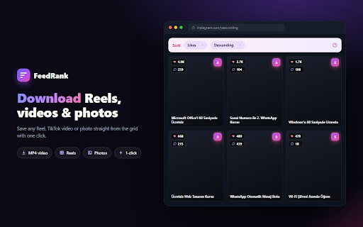 FeedRank – Instagram & TikTok Feed Sorter screenshot