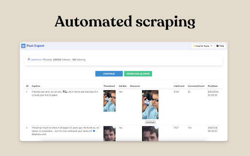 Post Exporter screenshot