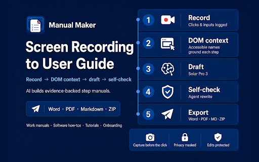 Manual Maker: Screen Recording to User Guide screenshot
