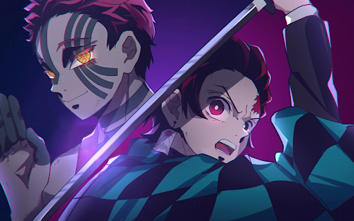 Akaza x Tanjiro HD Live Wallpaper - Demon Slayer New Tab screenshot