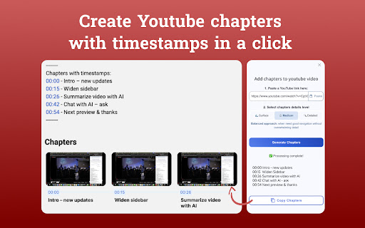 Add chapters to youtube video screenshot
