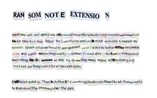 Ransom Note Extension screenshot