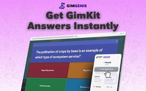 Gimkit Answers | Gimkit Genie | Answer Highlighter & Auto Answer screenshot