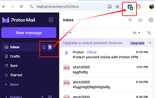 ProtonMail Assistant screenshot