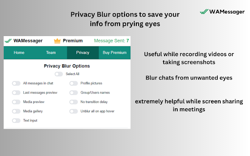 WA Bulk Message Sender - WAMessager screenshot