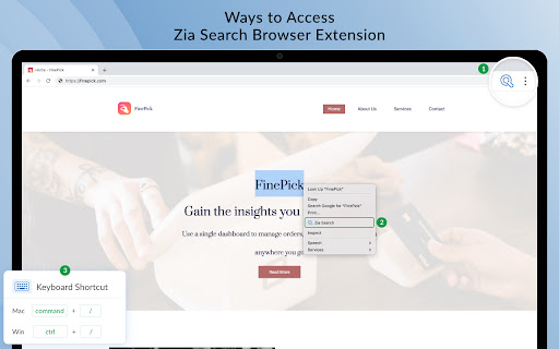 Zia Search from Zoho screenshot