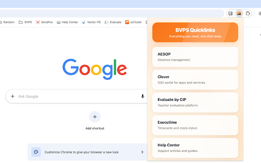 BVPS Quicklinks screenshot