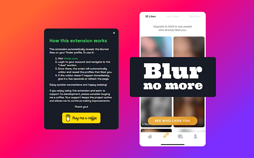 TNDR Likes Unblur for Tinder screenshot
