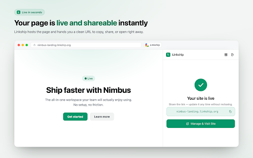Publish Gemini HTML Code By LinkShip screenshot