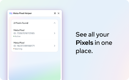 Meta Pixel Helper screenshot