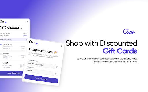 Cleo Cards: Save Money with Gift Cards screenshot